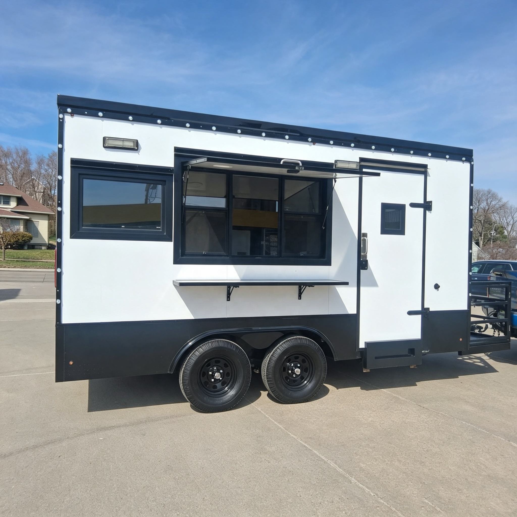 Food Snacks Catering - Fully-Equipped Mobile Catering Trailer,Spacious Working Layout