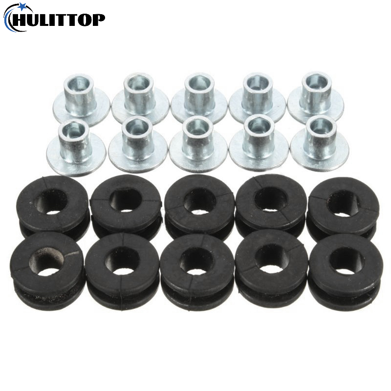 10pcs Motorcycle Rubber Gromme - Nuts Mix 评论和价格