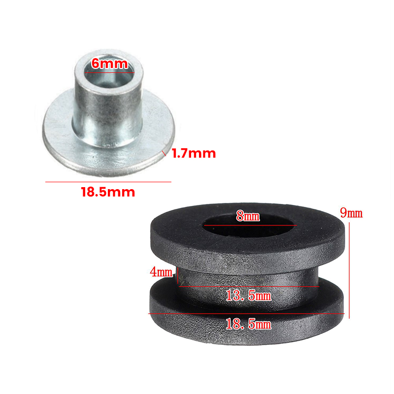10pcs Motorcycle Rubber Gromme - Nuts Mix 评论和价格