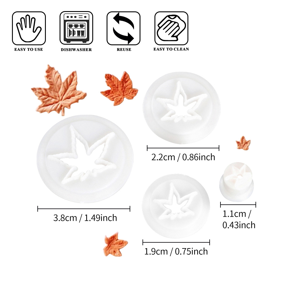 Fall Maple Leaf Plastic Cutter - Cookies Pack 评论和价格