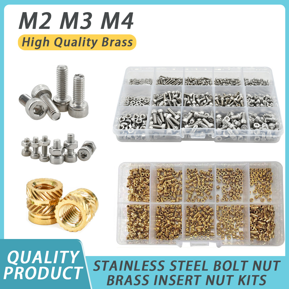 M2 M3 M4 Brass Hot Melt Insert - Nuts Mix 评论和价格