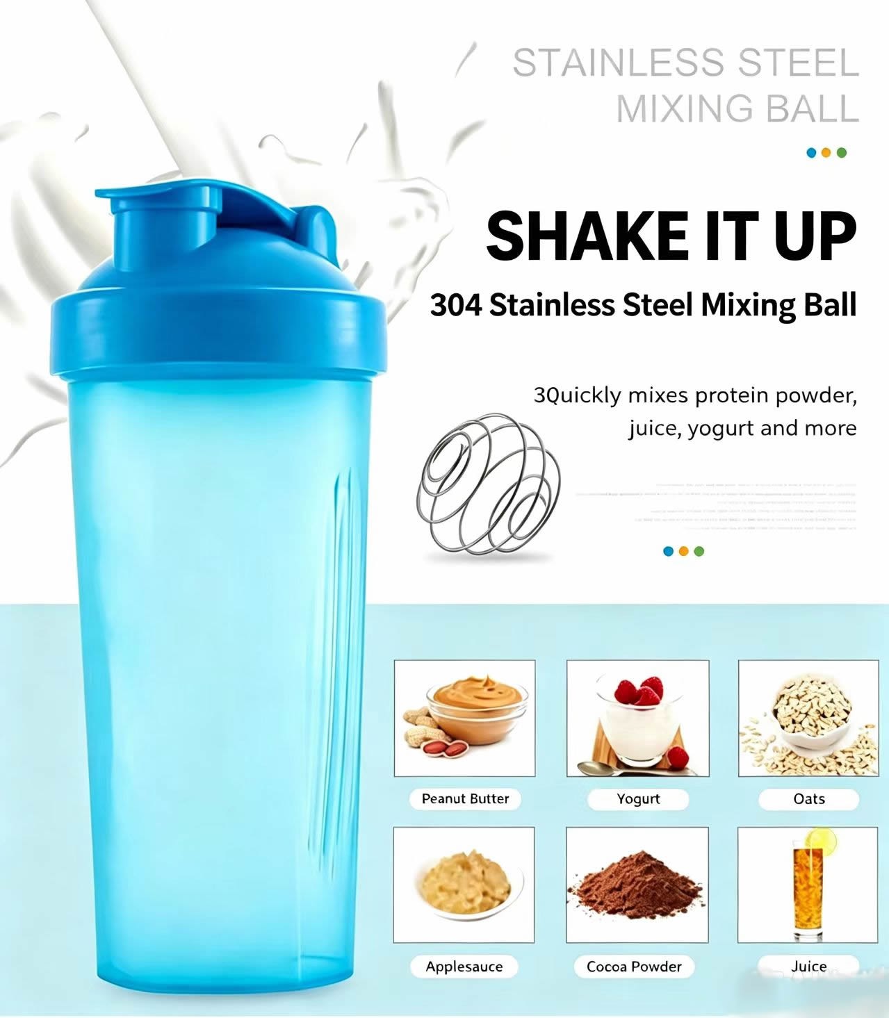2PCS 20 oz Protein Shaker Bott - Protein Bar 评论和价格