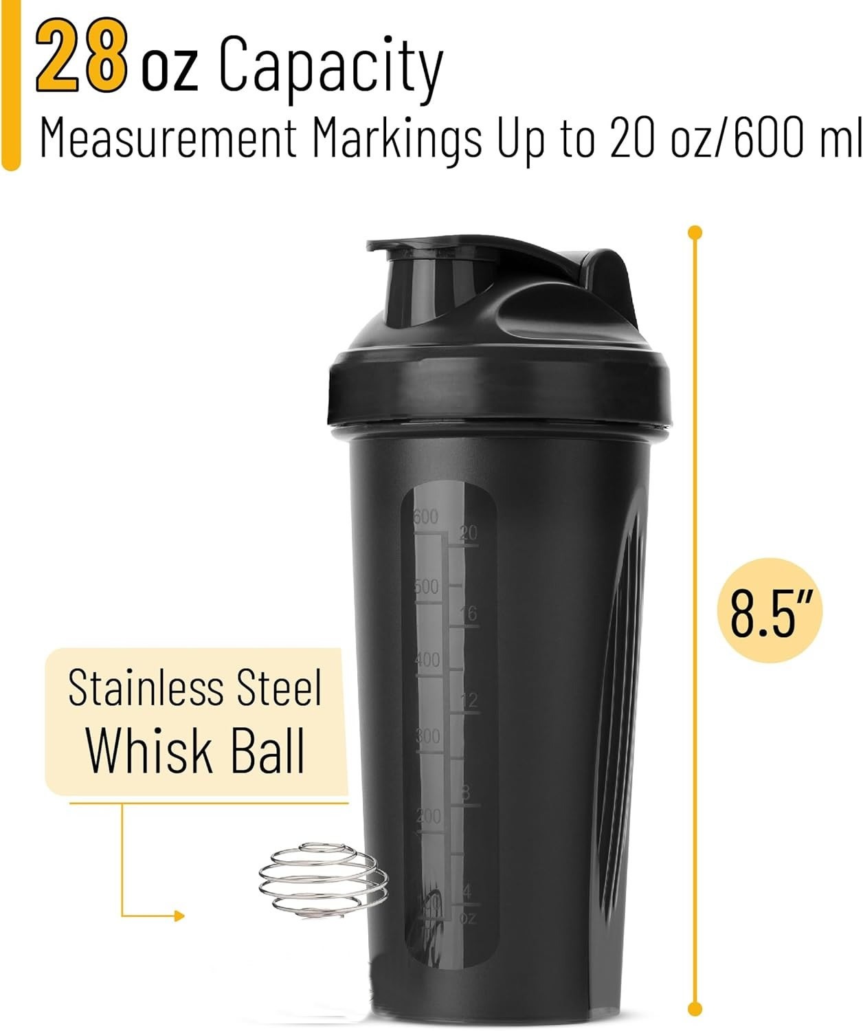 2PCS 20 oz Protein Shaker Bott - Protein Bar 评论和价格