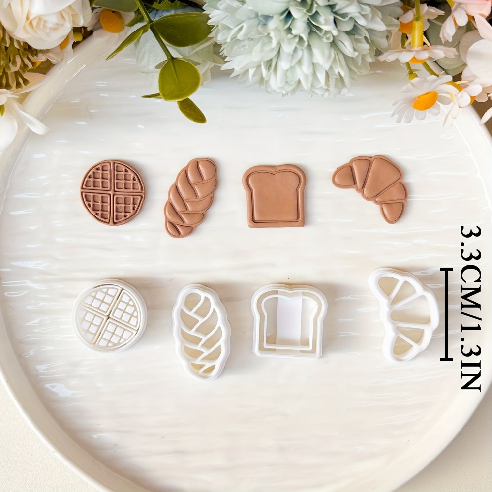 4Pcs Bread Themed Cookie Cutte - Cookies Pack 评论和价格