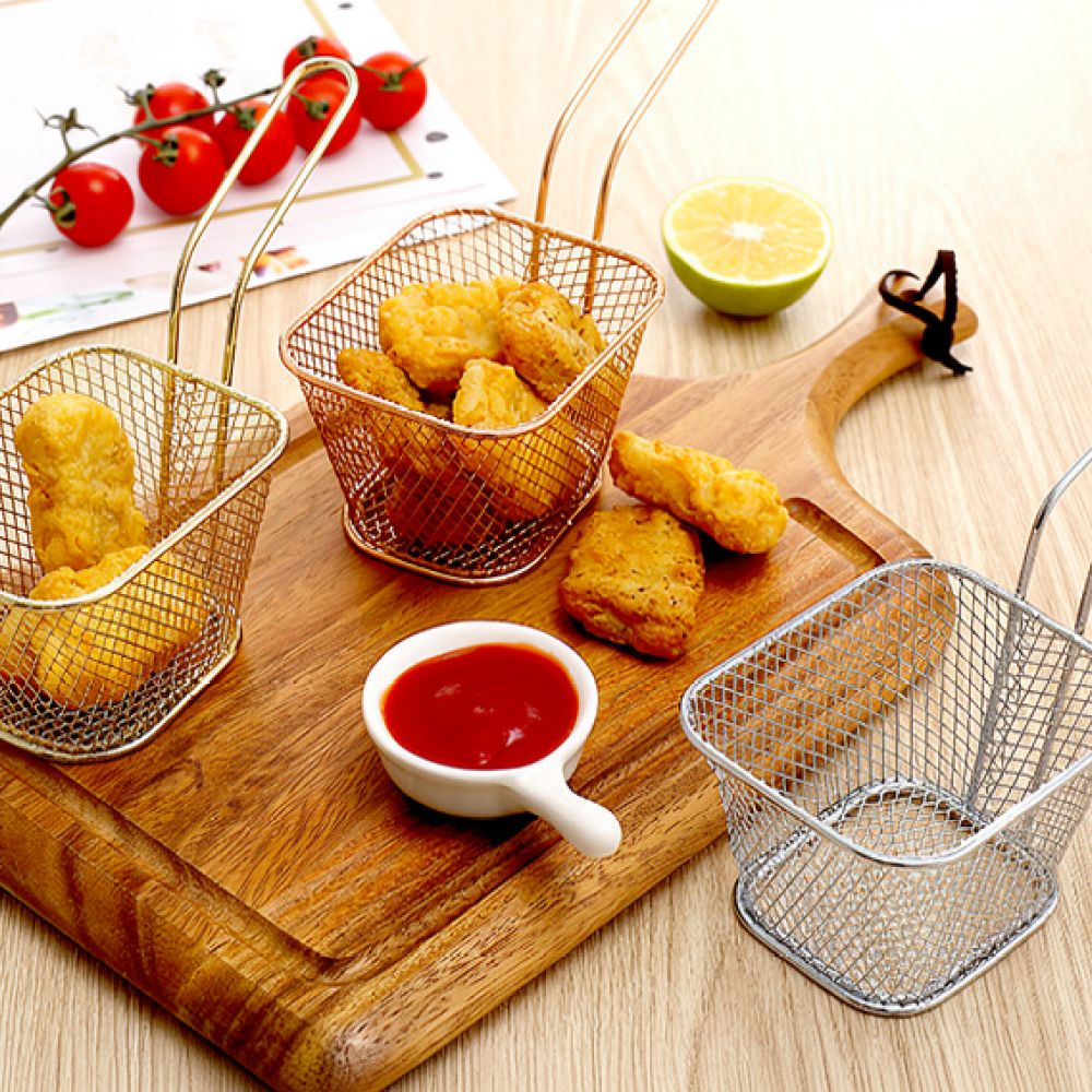 Decorative Mini Square Fry Bas - Food Snacks Catering 评论和价格