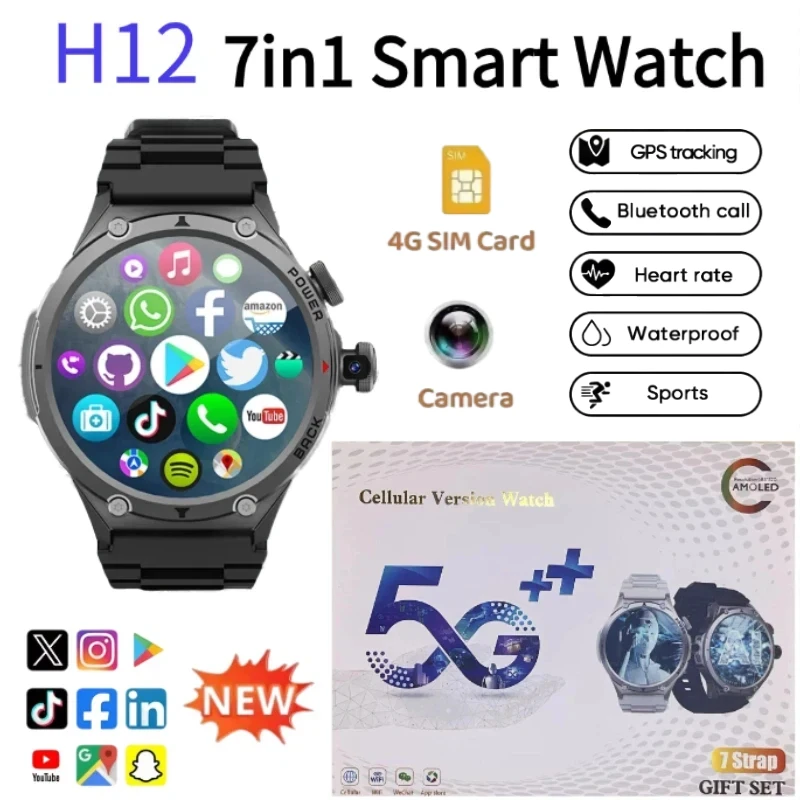 H12 Smartwatch 4G LTE Smart Wa - Seaweed Snack 评论和价格